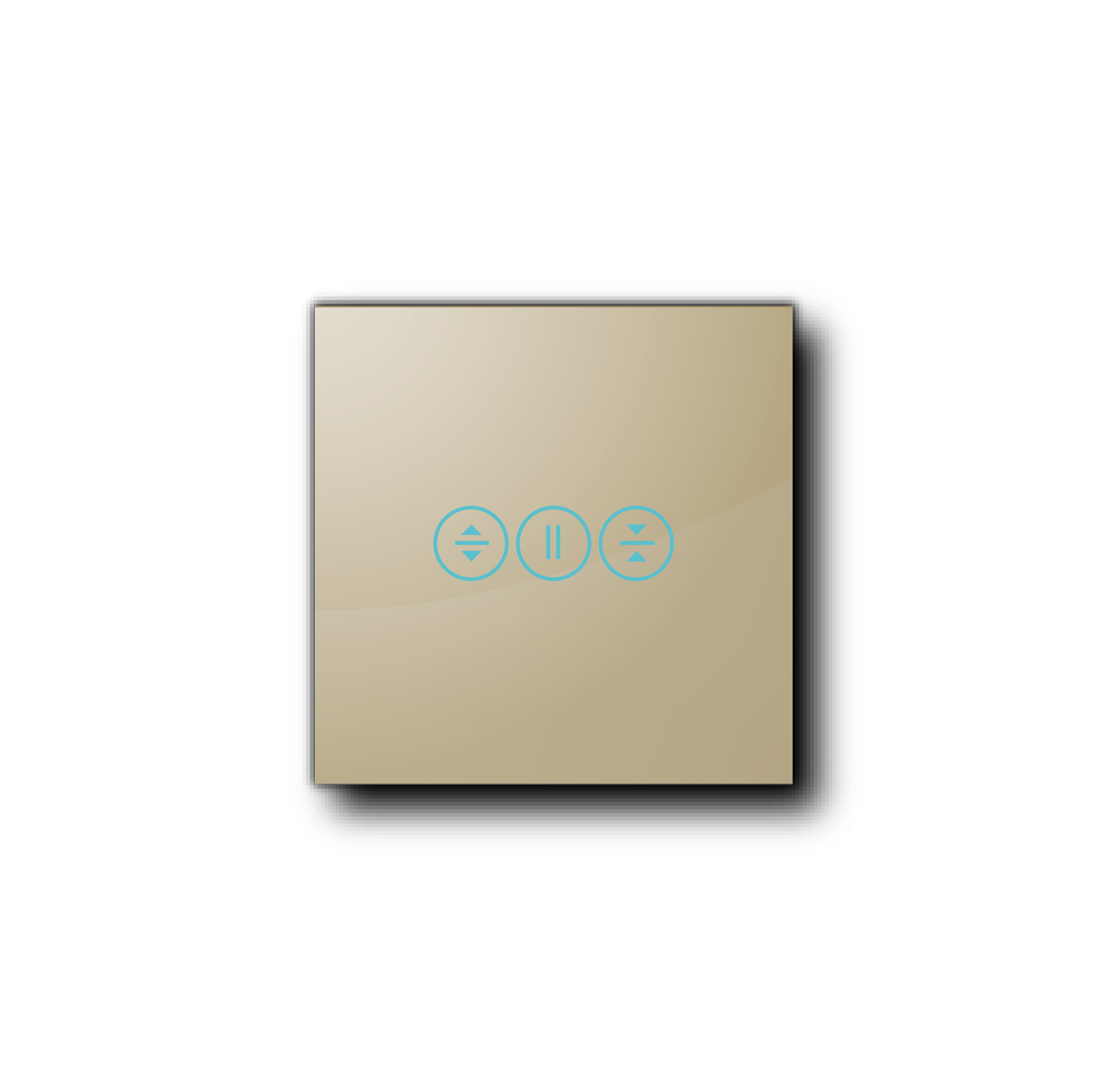 Smartify vPRO Espelho Simples Estores Dourado – espelho compacto com acabamento em vidro 