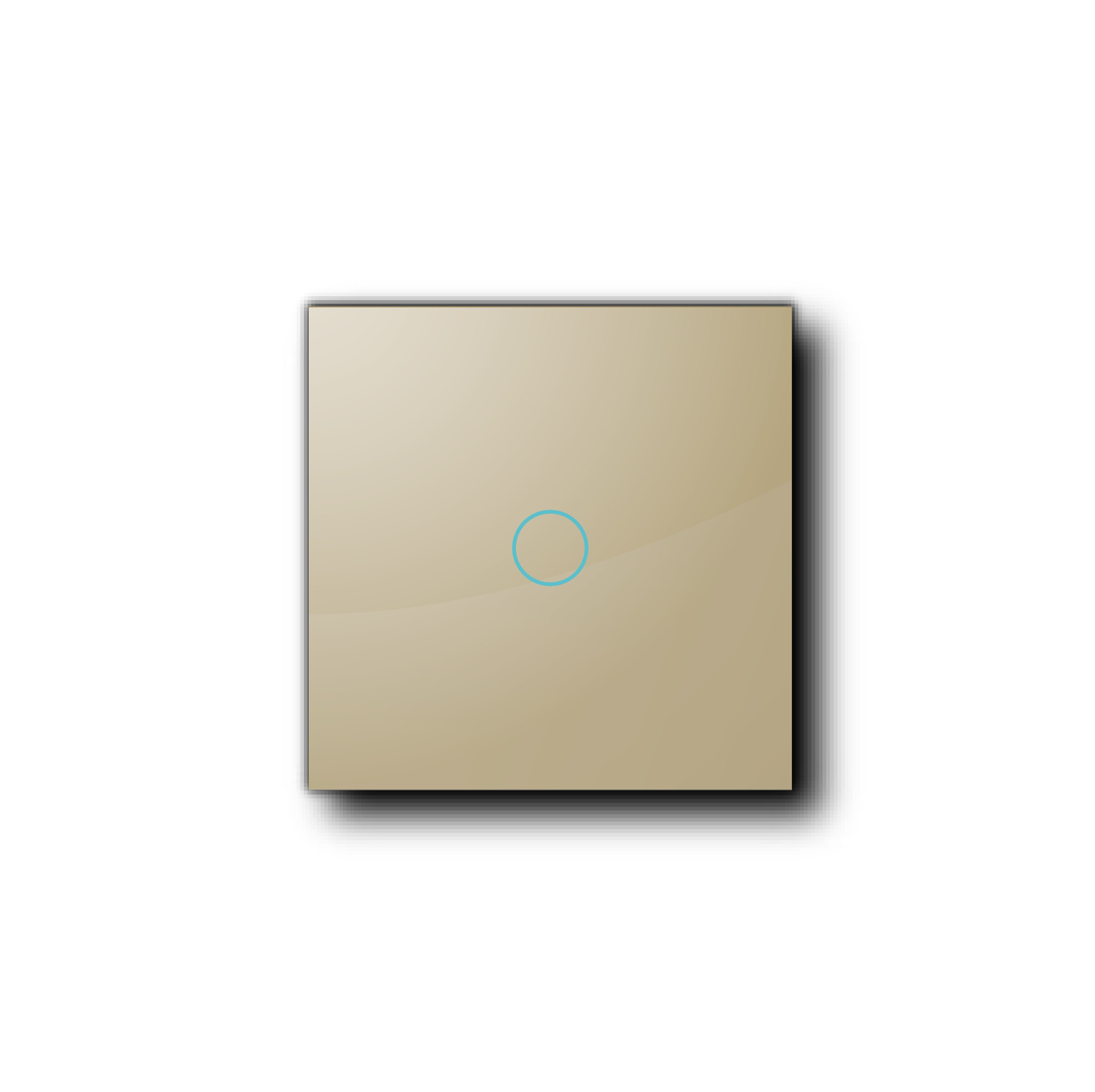 Smartify vPRO Espelho Simples de 1 botão Dourado – espelho compacto com acabamento em vidro 