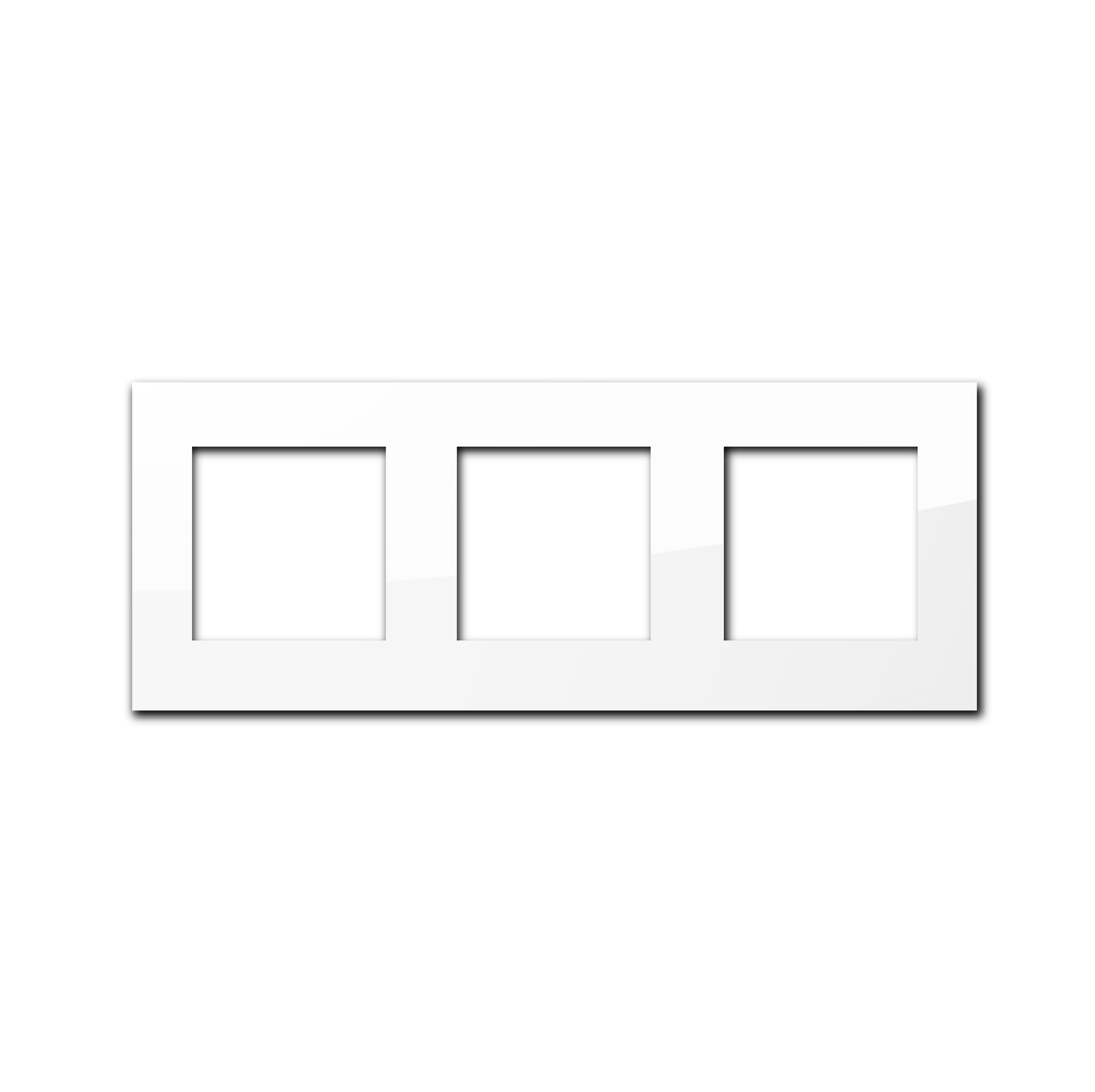 Smartify vPRO Espelho Triplo Moldura + Moldura + Moldura Branco – espelho compacto com acabamento em vidro  