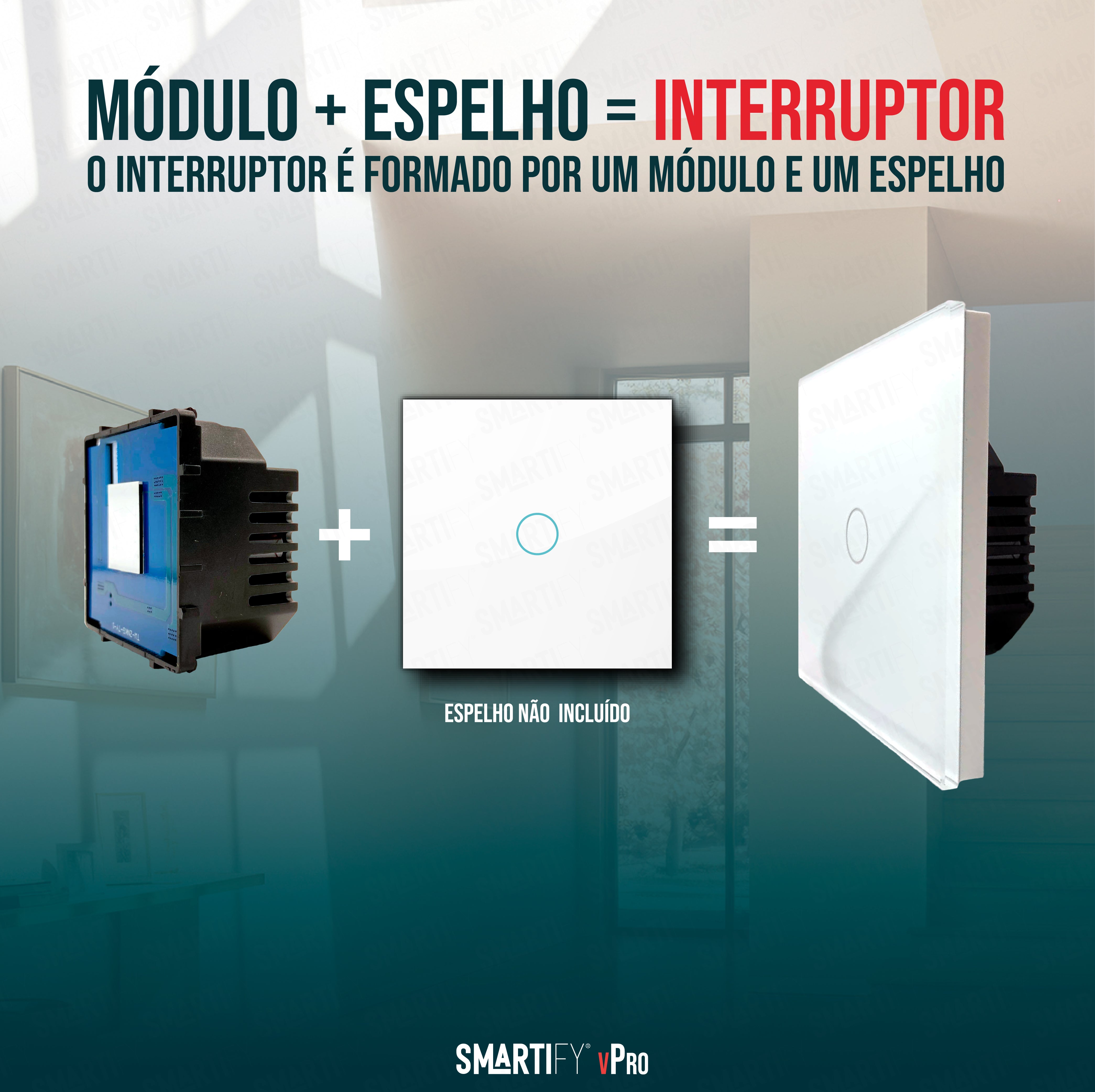Smartify  Interruptor Inteligente Wi-Fi – imagem que apresenta os componentes complementares do módulo, essenciais para a instalação e o funcionamento eficiente na automação residencial.