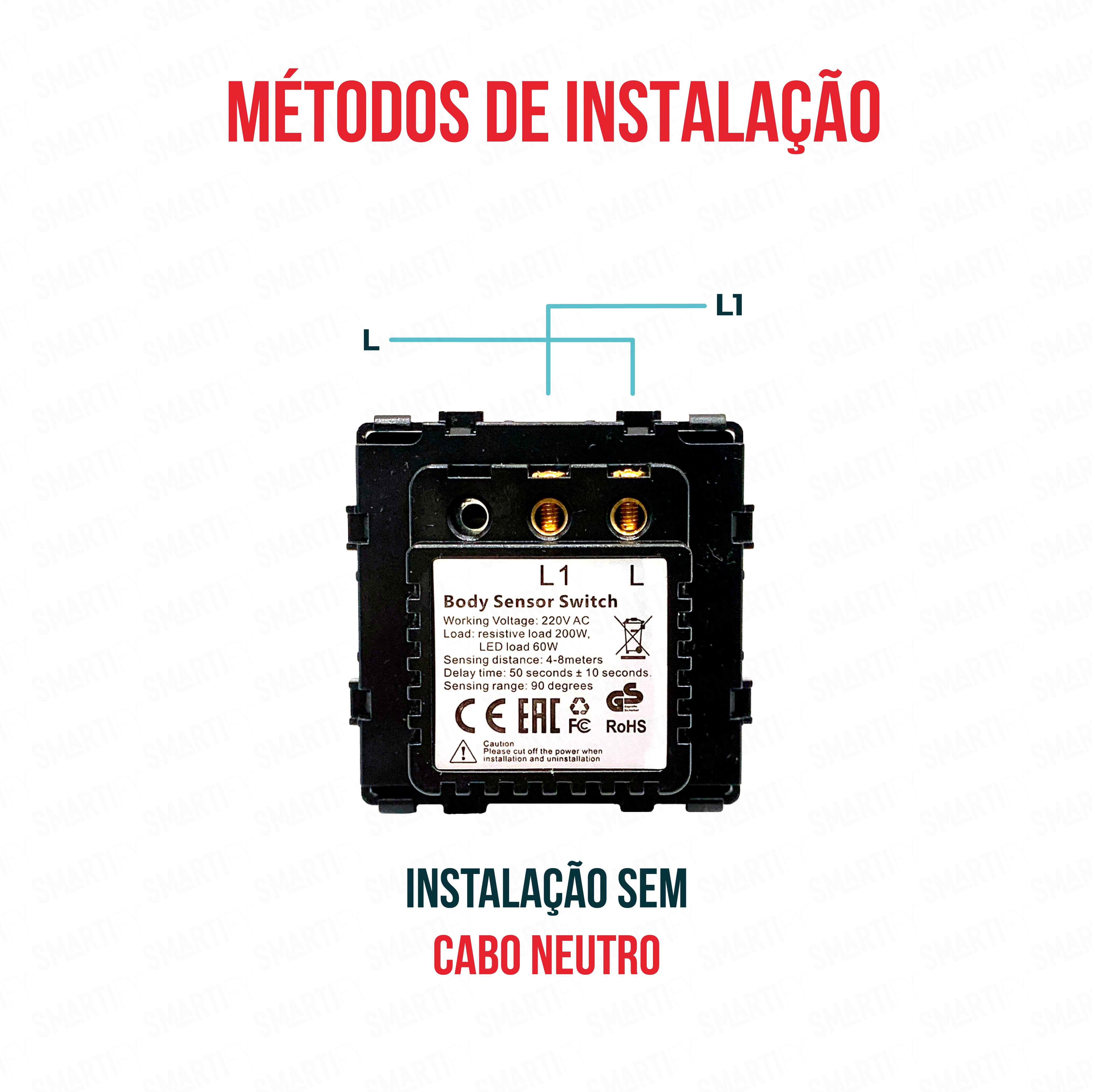 Smartify Módulo Sensor de Presença – dispositivo compacto.