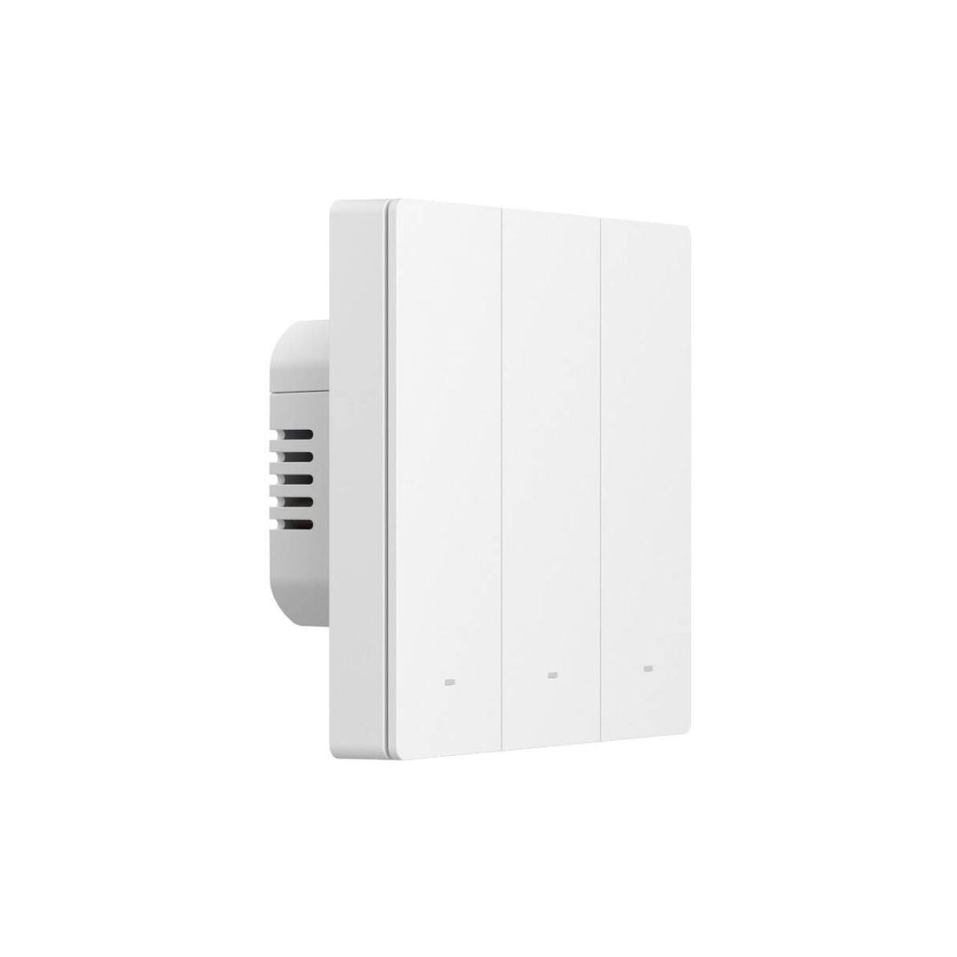 O interruptor inteligente Sonoff SwitchMan M5 oferece uma maneira conveniente de controlar a iluminação da sua casa. Com a sua conectividade Matter, ele pode ser controlado remotamente via aplicação eWeLink, sem necessidade de Bridge/Hub.