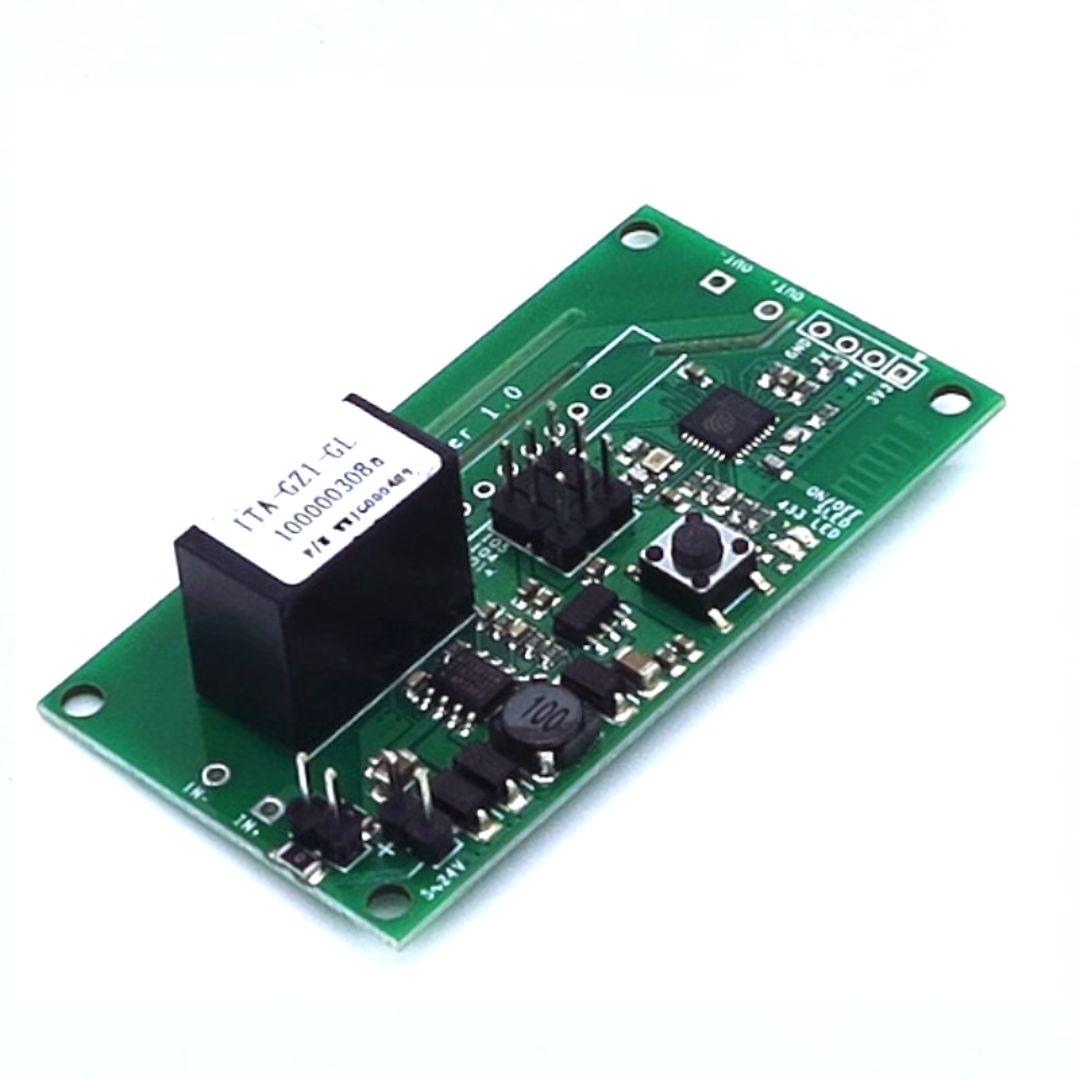 Comutador de baixa voltagem Sonoff SV com controlo remoto via WiFi para automação de dispositivos conectados, compatível com Alexa e Google Home.
