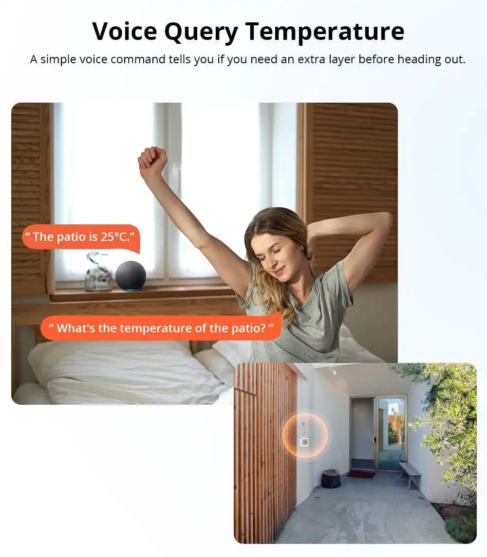 O SONOFF SNZB-02WD é um sensor inteligente de temperatura e humidade com ecrã LCD e conectividade Zigbee 3.0, desenvolvido para monitorizar em tempo real as condições ambientais em espaços interiores, incluindo locais com maior nível de humidade. 