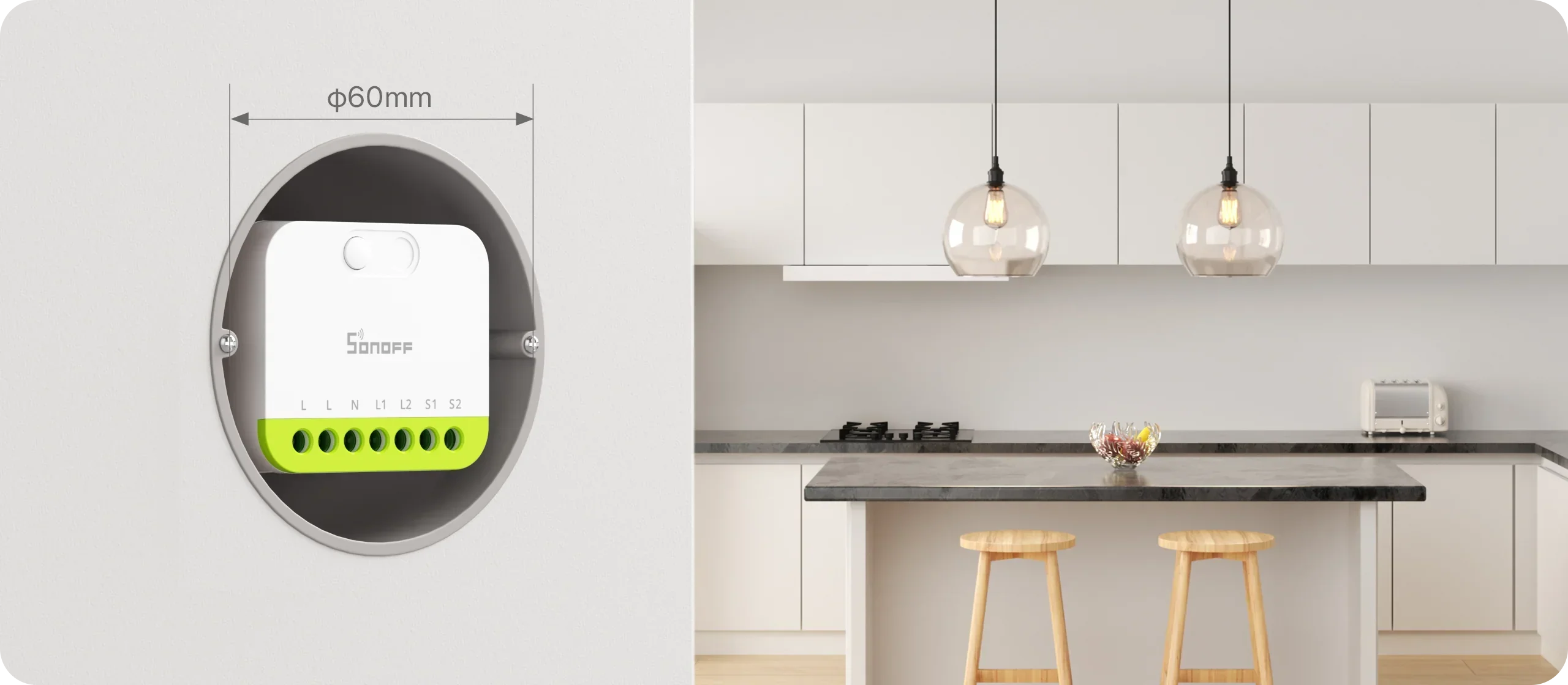 O Sonoff MINI-ZB2GS é um módulo inteligente compacto de dois canais que permite converter interruptores tradicionais em soluções de automação modernas, mantendo o controlo manual e adicionando funcionalidades smart.