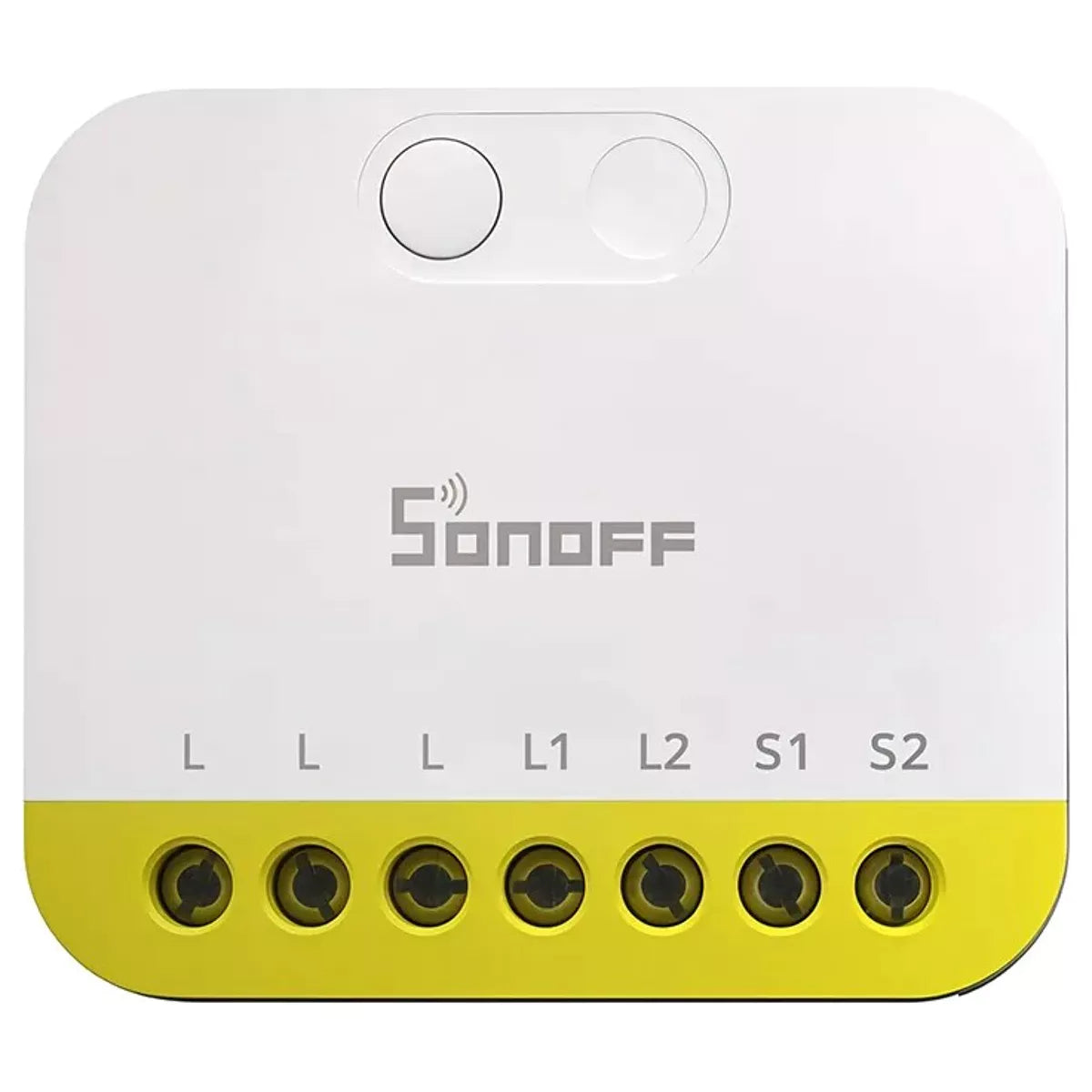 O Sonoff MINI-ZB2GS-L é um módulo inteligente ultracompacto de dois canais, concebido para modernizar instalações elétricas sem necessidade de fio neutro.