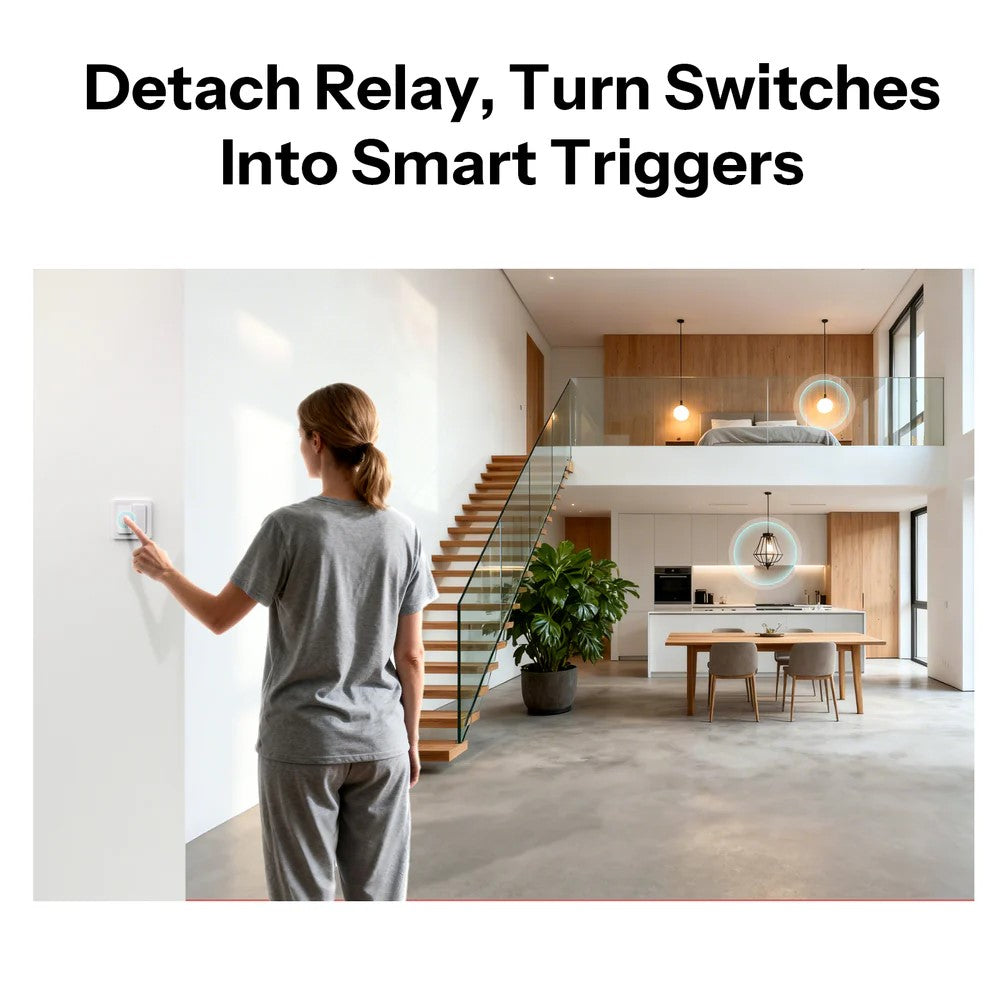 O Sonoff MINI-ZB2GS-L é um módulo inteligente ultracompacto de dois canais, concebido para modernizar instalações elétricas sem necessidade de fio neutro.