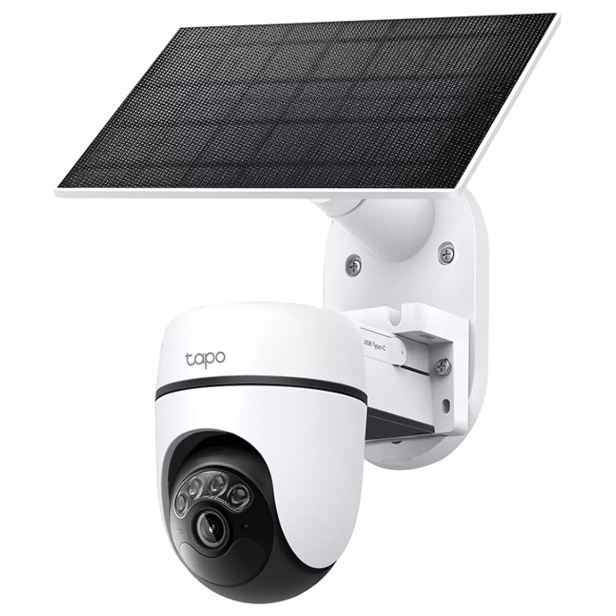 O Tapo TC90 KIT é uma solução de vigilância exterior completamente sem fios, ideal para monitorizar entradas, jardins e áreas externas de forma autónoma. Equipado com uma câmara pan/tilt de 360°, visão noturna a cores e deteção inteligente de pessoas, garante imagens nítidas em 2K 3MP e cobertura total sem pontos cegos.