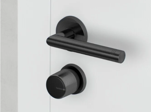 TEDEE GO2 Smart Lock Preto: Fechadura inteligente premium com abertura por smartphone, chaves virtuais e trava automática. Design premiado, materiais duráveis e integração com Apple Home, Google e Alexa. Instalação fácil!