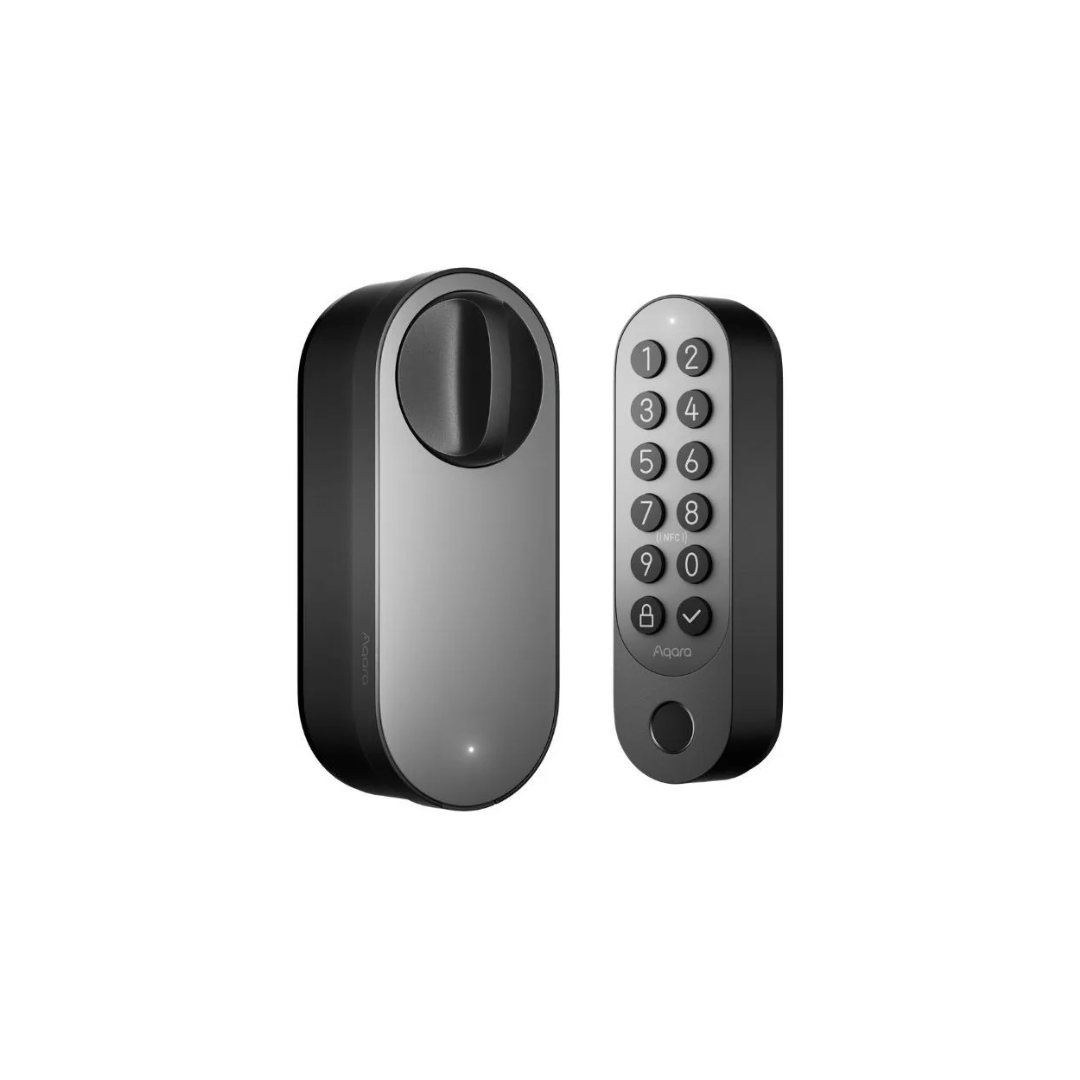 Afeição avançada e conveniência em controlo de acesso, com impressão digital, NFC, app e compatibilidade com assistentes de voz.