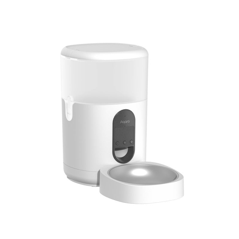 Permite alimentação programada e controlo remoto via app Aqara Home, com 4 L de capacidade e até 10 horários, ideal para quem está longe.