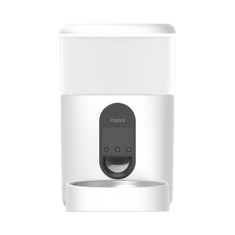 Permite alimentação programada e controlo remoto via app Aqara Home, com 4 L de capacidade e até 10 horários, ideal para quem está longe.