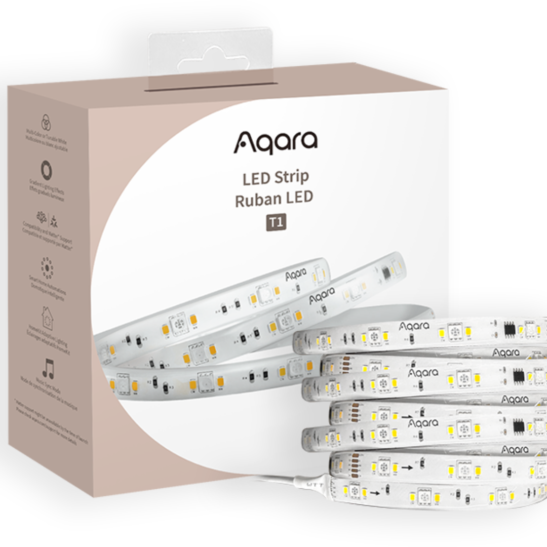 Fita de LEDs RGB+CCT+IC inteligente: caixa fita de Leds Aqara.