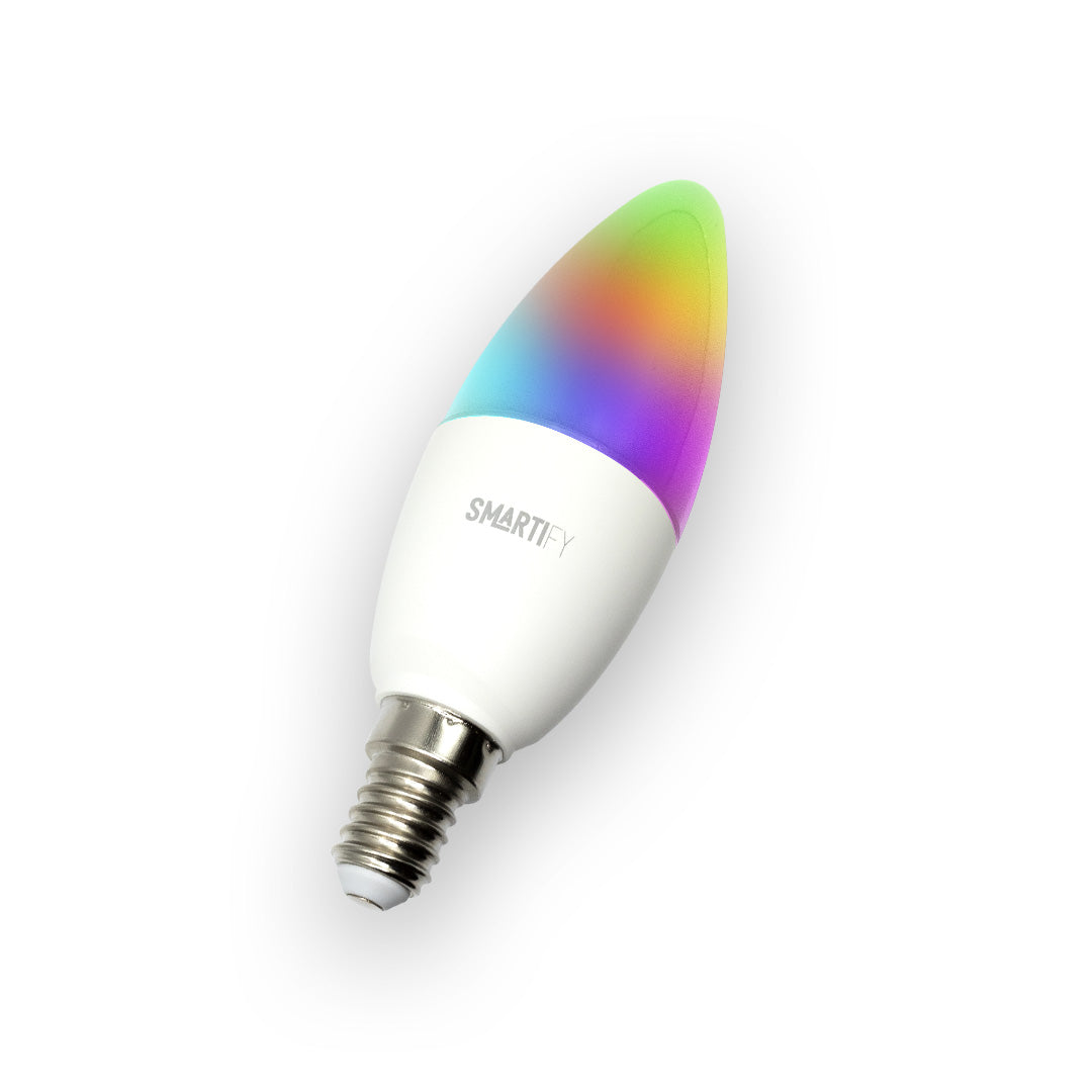 Lâmpada LED RGB - CCT (Cores + Branco) Inteligente E14 WiFi Smartify - Smartify - Casa Inteligente - Smart Home - Domotica - Casas Inteligentes
