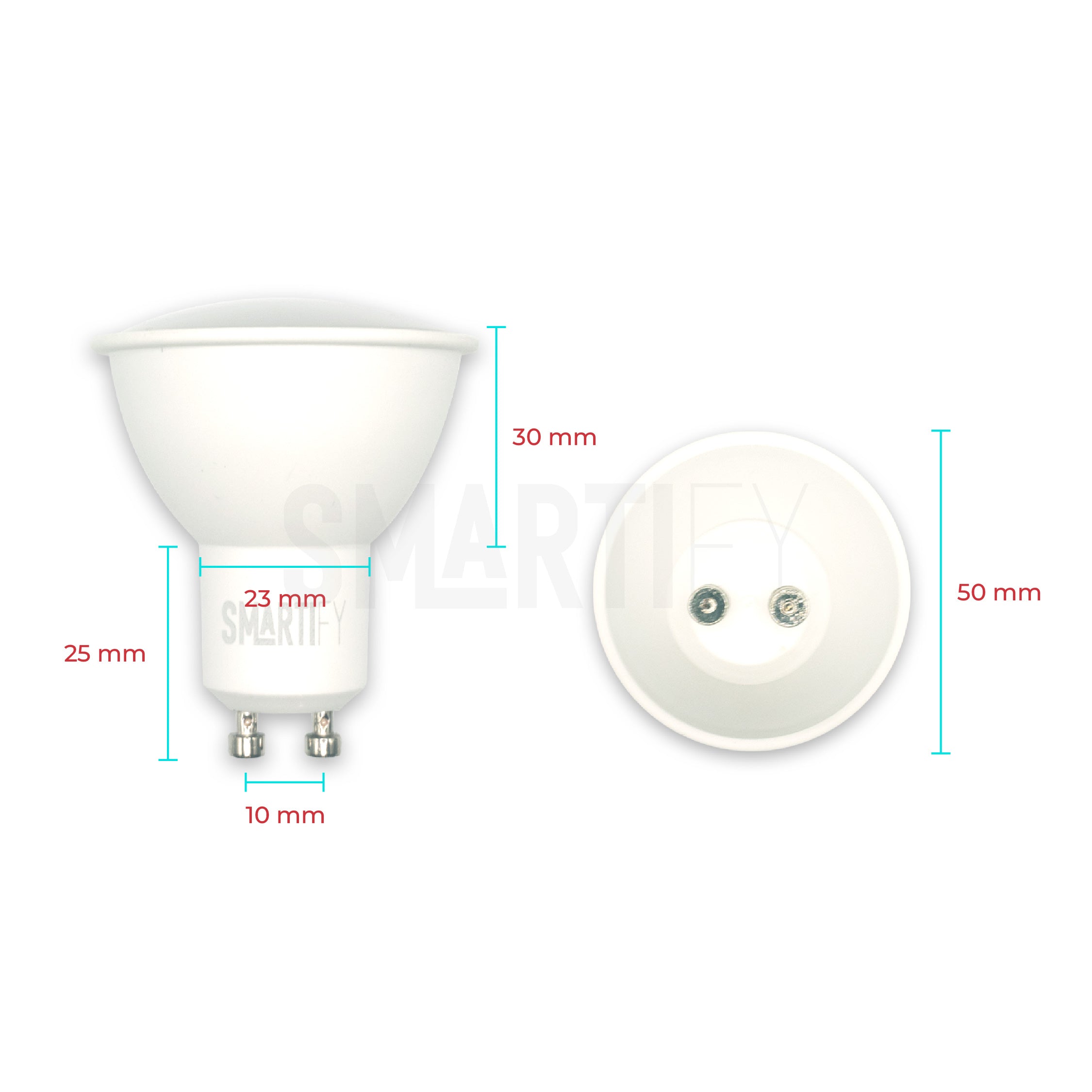 Lâmpada LED RGB - CCT (Cores + Branco) Inteligente GU10 WiFi Smartify - Smartify - Casa Inteligente - Smart Home - Domotica - Casas Inteligentes