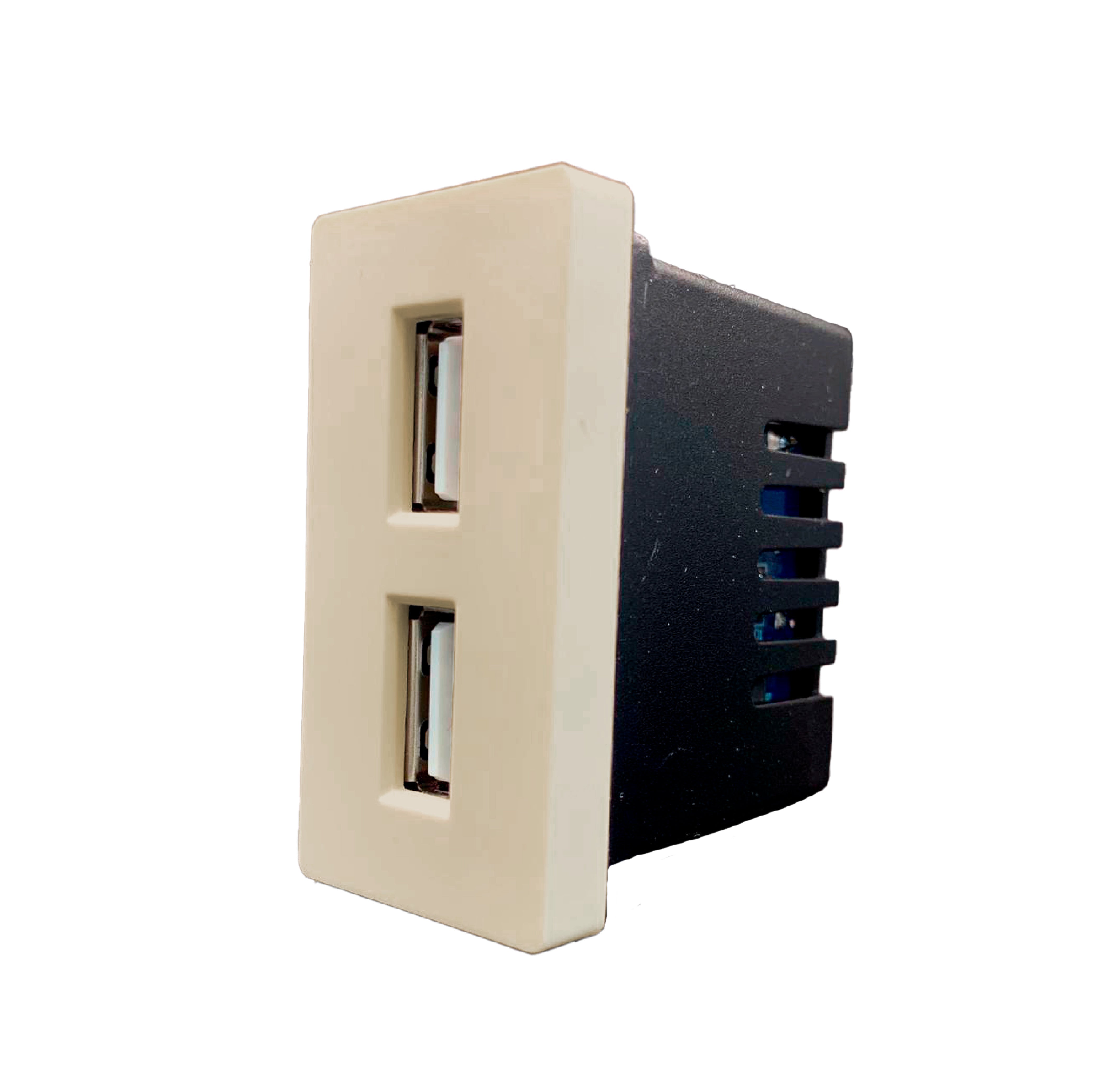 Smartify Meio Módulo 2x USB-A  2.4A Dourado – dispositivo compacto.