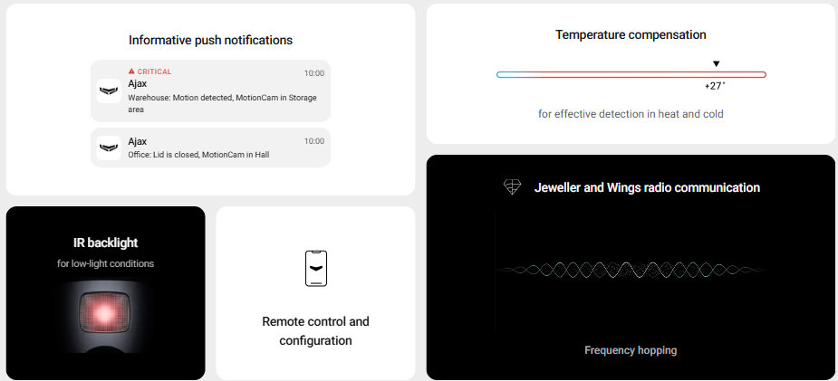 Ajax MOTIONCAM-HDR-W - Sensore di movimento HDR Jeweller Bianco - immagine 6