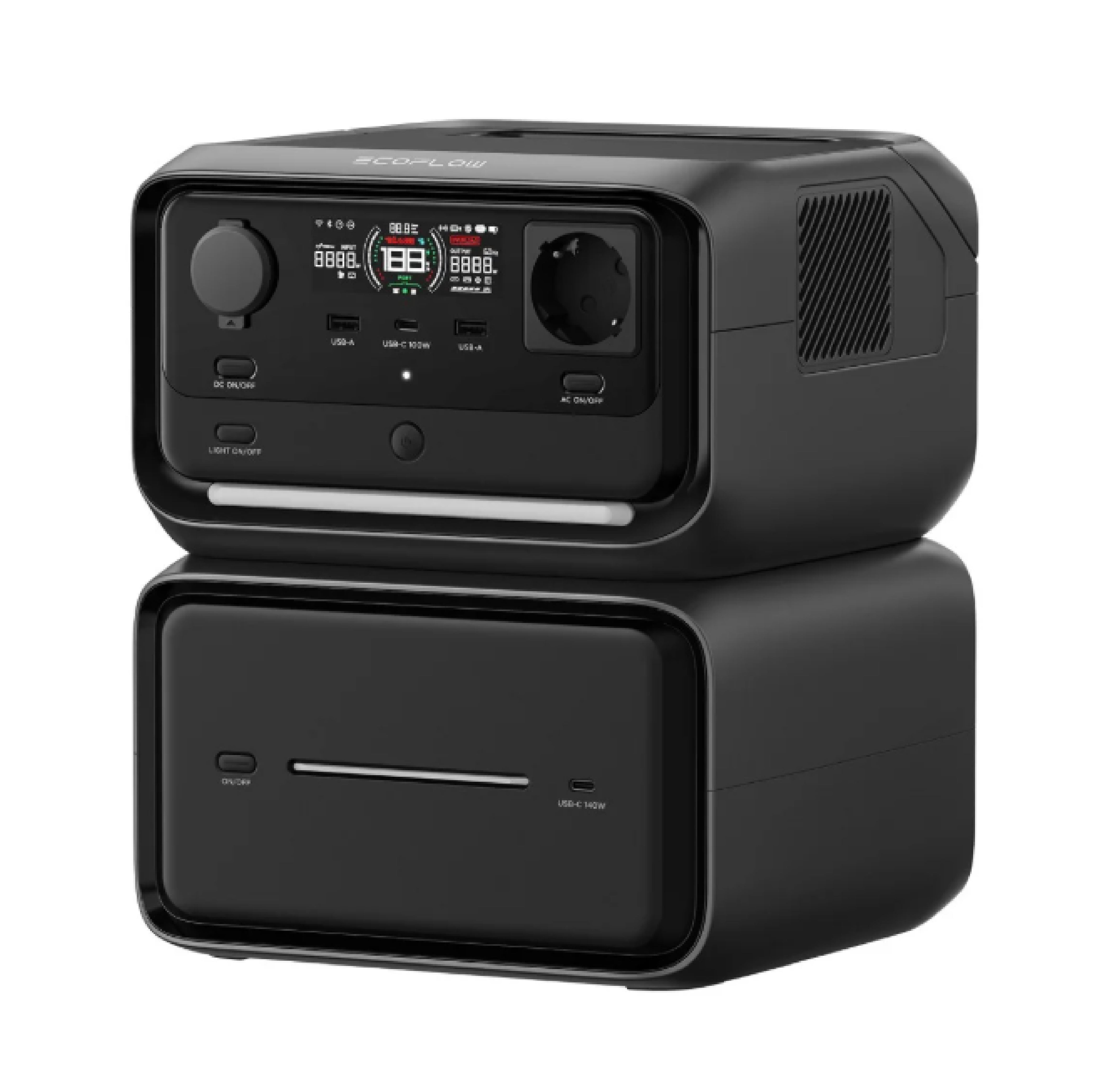 A RIVER 3 Max Plus é uma fonte de energia portátil compacta e versátil, ideal para manter os seus dispositivos eletrónicos alimentados em qualquer situação. Com uma capacidade de 858 Wh e uma saída de 600 W, este modelo é perfeito para fornecer energia tanto em casa quanto durante as suas aventuras ao ar livre. A tecnologia de carregamento rápido permite uma recarga completa em apenas 1 hora, garantindo sempre energia disponível.