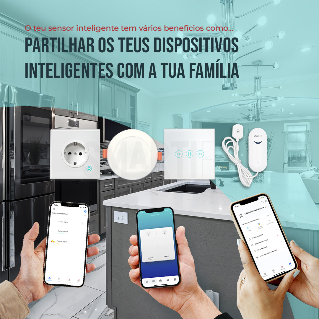 Sensor Inteligente de Inundação WiFi Smartify - Smartify - Casa Inteligente - Smart Home - Domotica - Casas Inteligentes