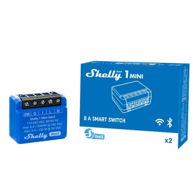 Shelly Plus 1 Mini interruptor - Módulo WiFi/BT