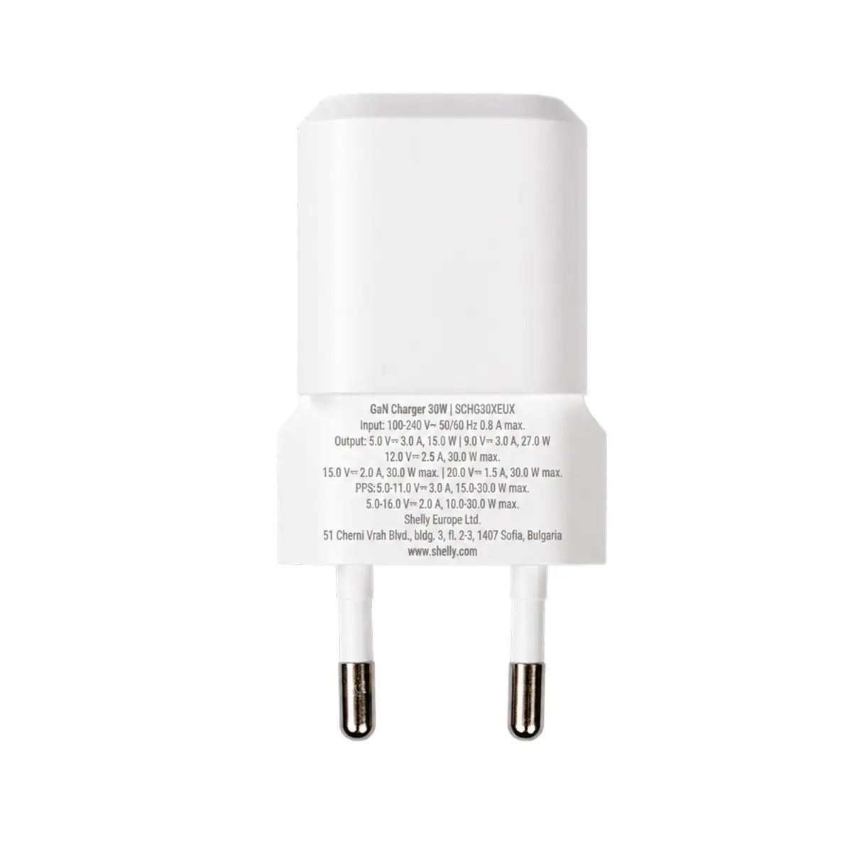 Shelly GaN Charger 30W - Carregador USB-C PPS Branco - vista 5