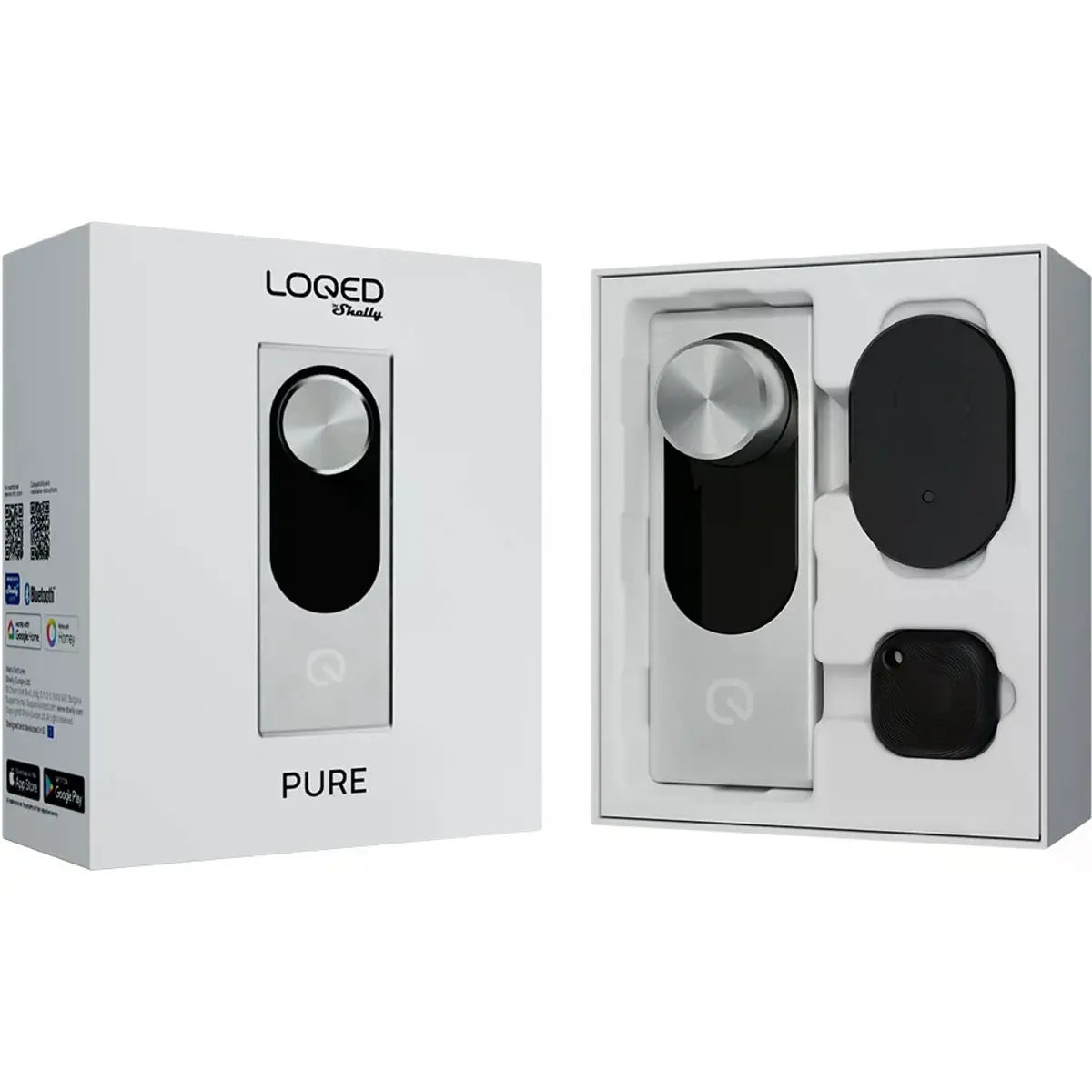 Shelly LOQED Pure Prateado - conteúdo do kit
