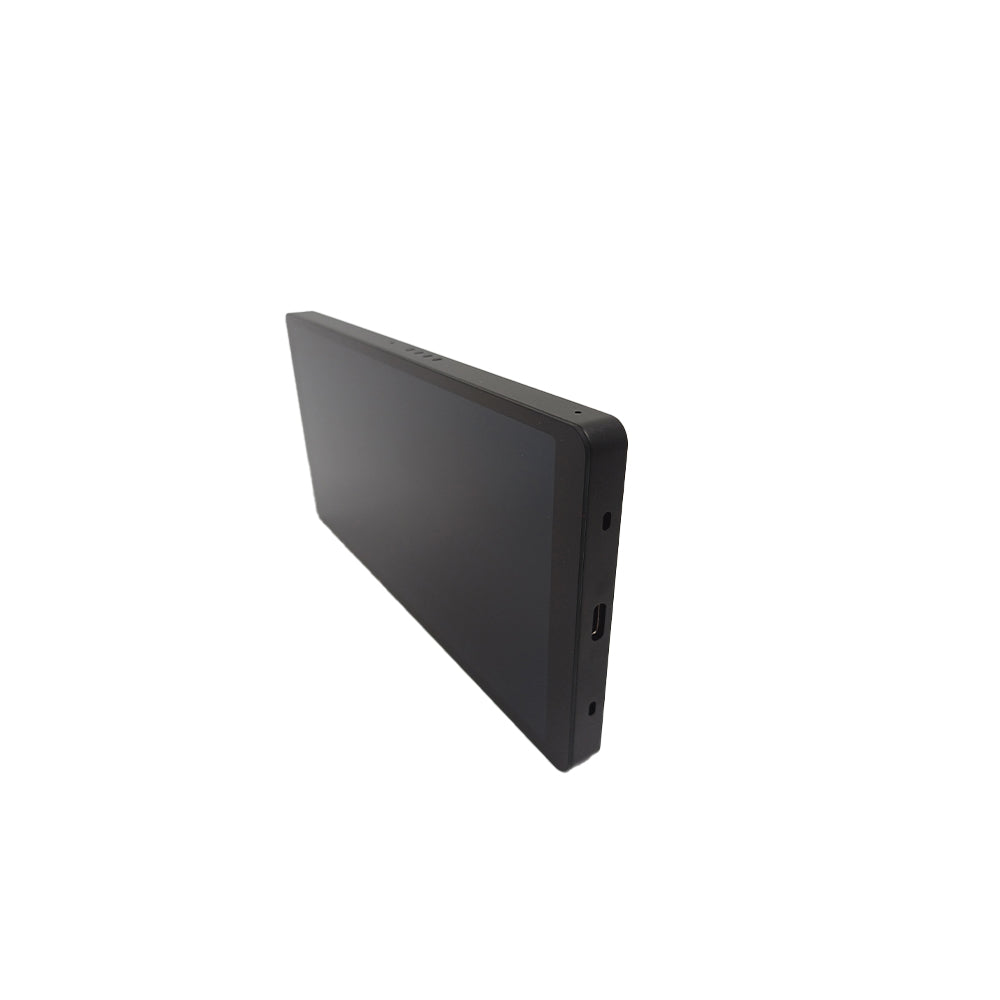 Painel touch de parede de 6,95″ que centraliza o controlo de luzes e aparelhos, com menu personalizável e monitorização de consumo via WiFi e Bluetooth.