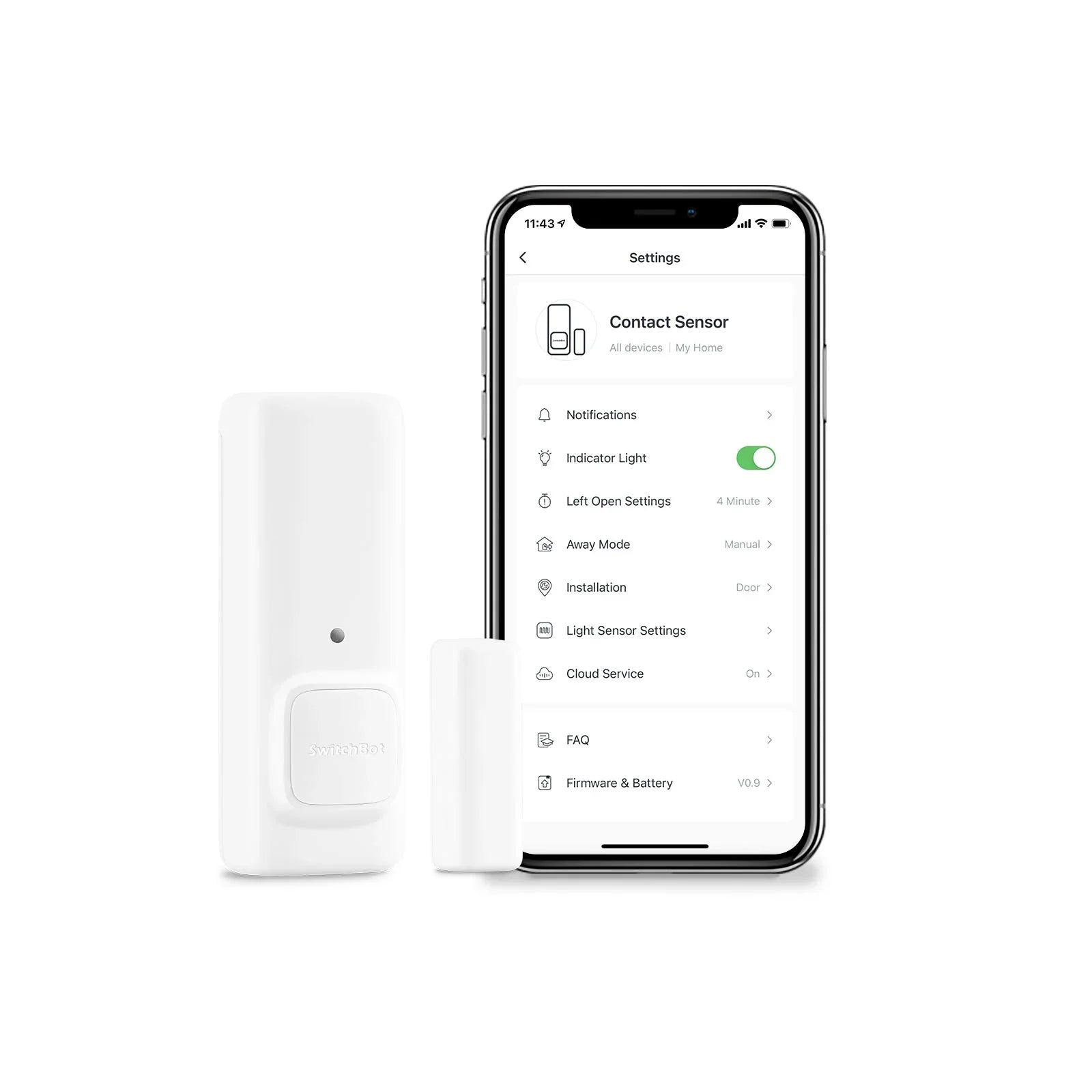 Switch sensor inteligente para portas e janelas utiliza com o teu telemóvel ou um assistente virtual