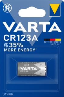 Embalagem de uma pilha Varta CR123A