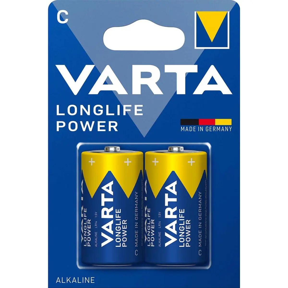 Embalagem de duas pilhas Varta Longlife Power C