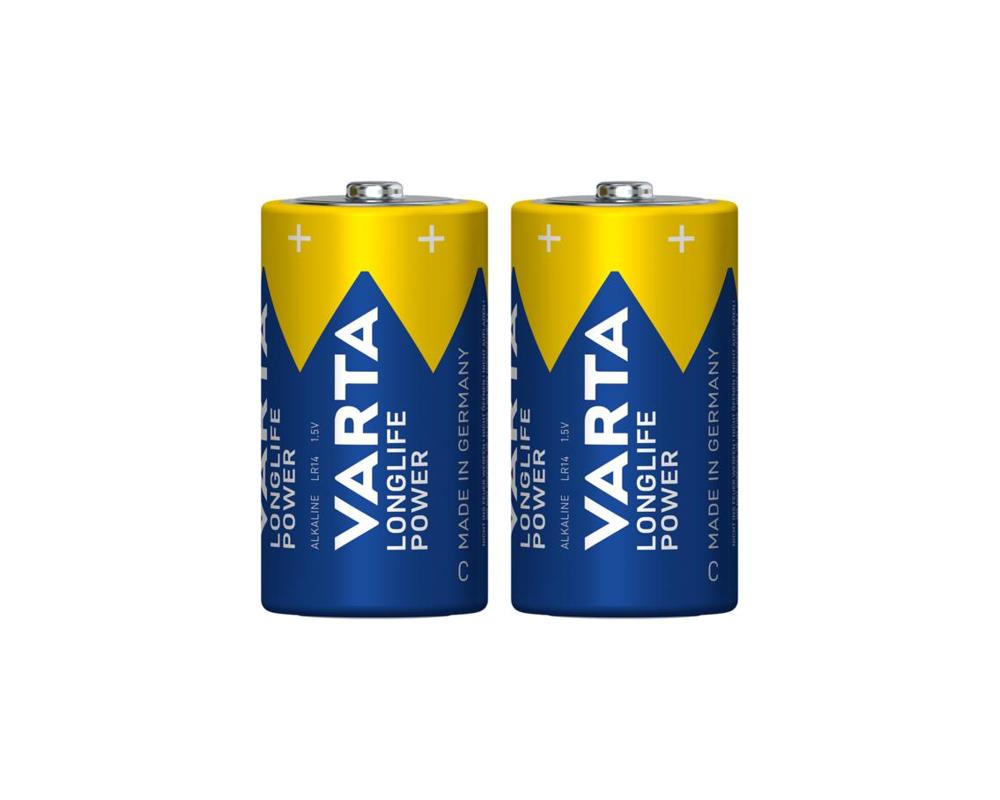 Duas pilhas Varta Longlife Power C de 1,5V
