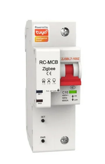EHD ZCB-1P100M Disjuntor DIN ZigBee 1P 100A com Monitor de Energia