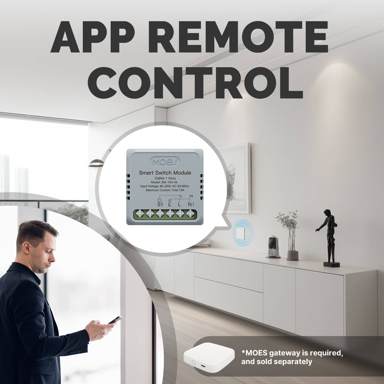 Aplicação do módulo Moes Zigbee