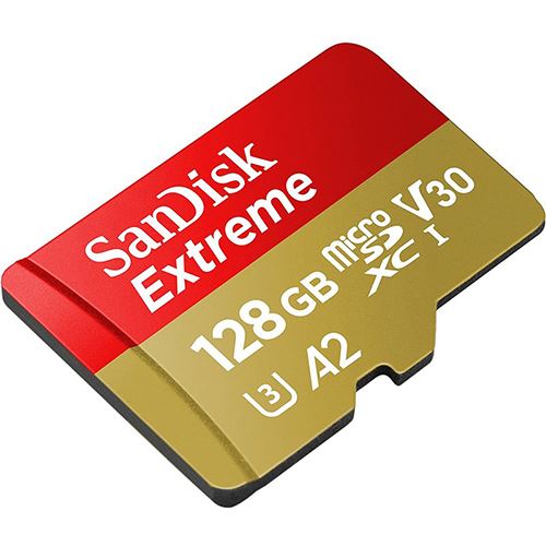 SanDisk Placa microSDXC Extreme de 128 GB: Velocidade de leitura de 160 MB/s.
