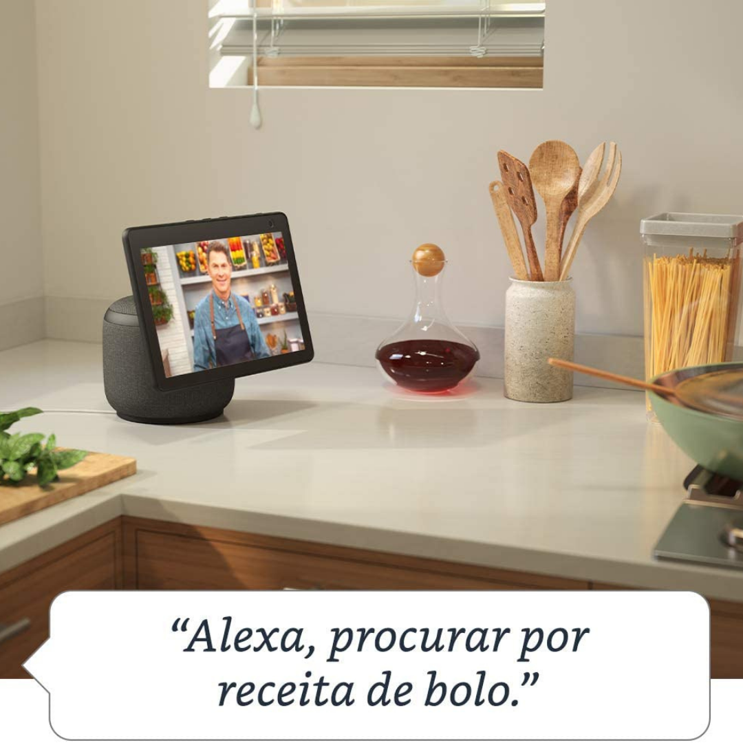 Amazon Alexa Echo Show 10 Preto Antracite (Geração 3) - Smartify - Casa Inteligente - Smart Home - Domotica - Casas Inteligentes
