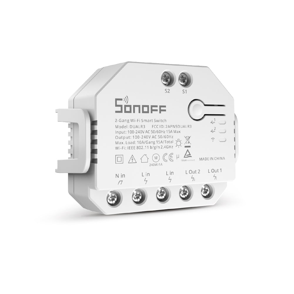 Sonoff Dual R3 Comutador c/ medição de energia Smart Wi-Fi - Smartify - Casa Inteligente - Smart Home - Domotica - Casas Inteligentes
