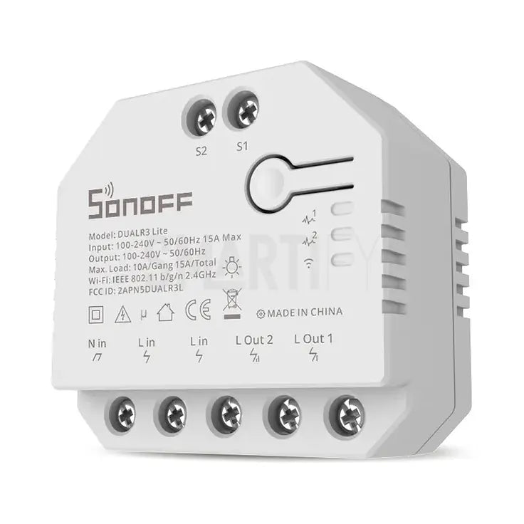 Sonoff Dual R3 Lite Comutador c/ medição de energia Wifi: Modos de funcionamento versáteis.