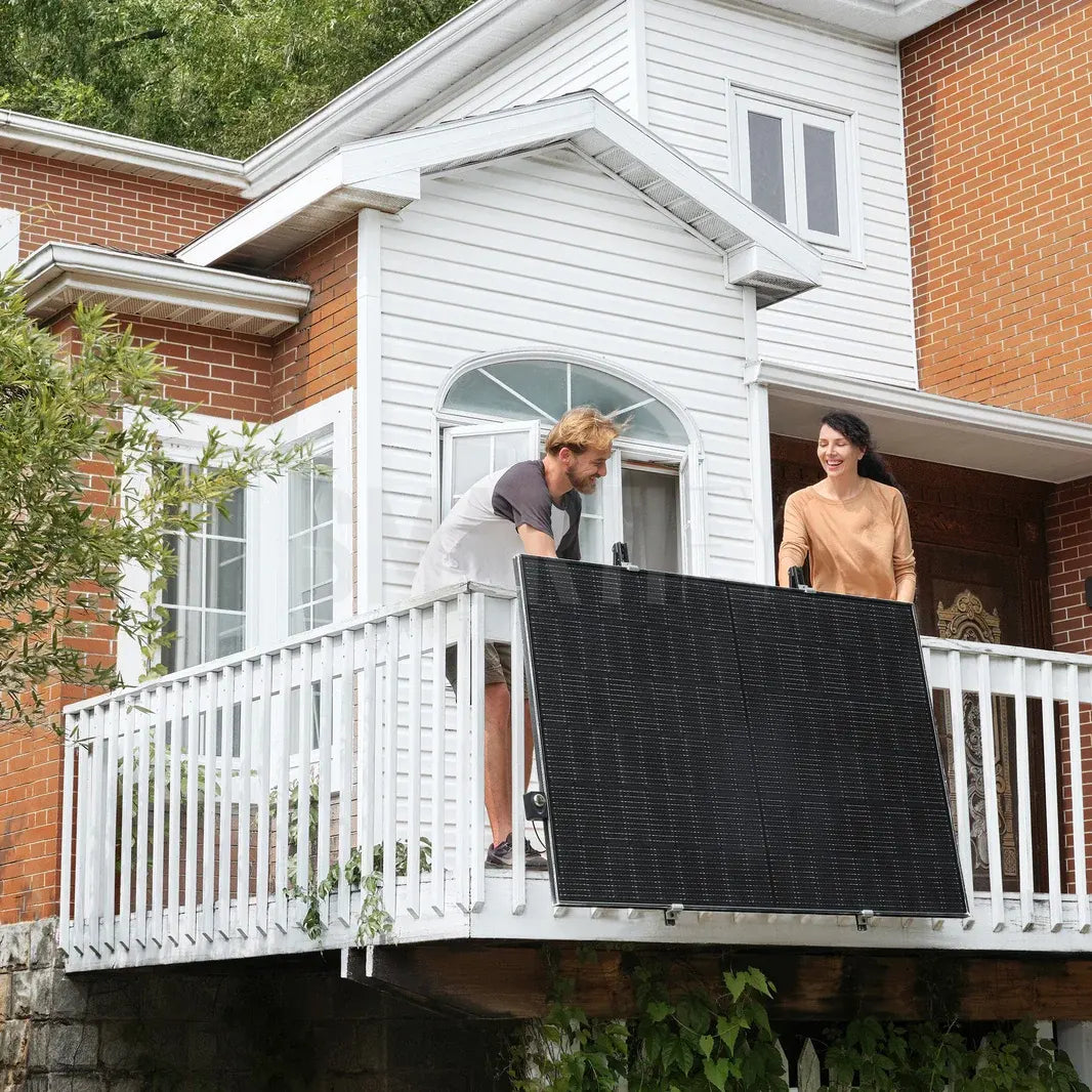 EcoFlow Moldura de painéis solares para varandas com ganchos: Adota um estilo de vida amigo do ambiente.