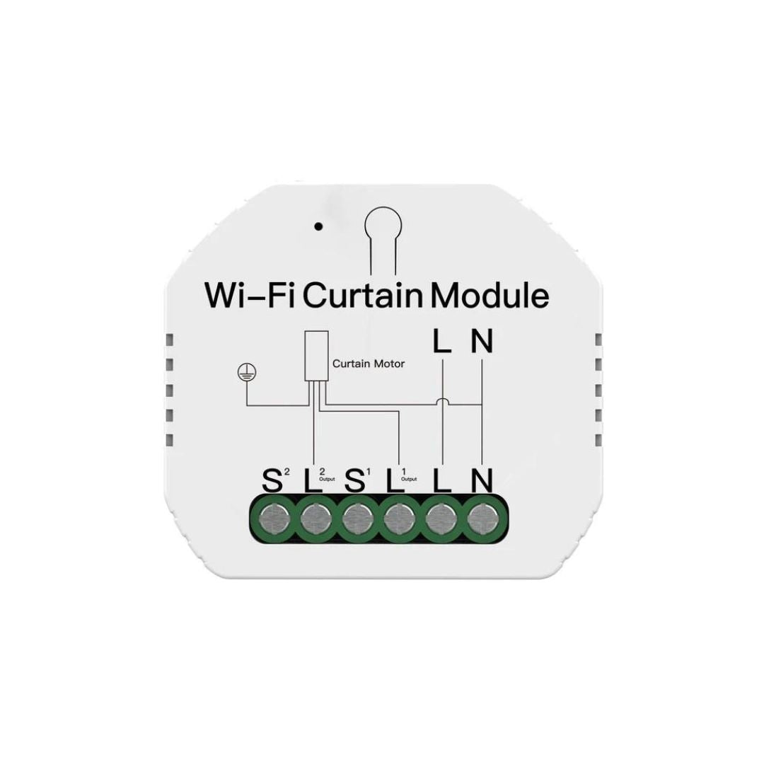 Moes Módulo de Persiana Wi-Fi+RF433: Controle suas persianas remotamente com facilidade. Conectividade Wi-Fi e RF433 para automação inteligente.
