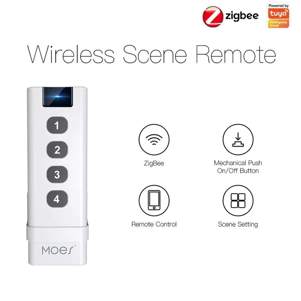 Pulsante a 4 tasti Tuya ZigBee Telecomando portatile wireless Interruttore a 12 scene compatibile con Smart Life Home Assistant Zigbee2MQTT 13 Pulsante a 4 tasti Tuya ZigBee Telecomando portatile wireless Interruttore a 12 scene compatibile con Smart Life Home Assistant Zigbee2MQTT 13