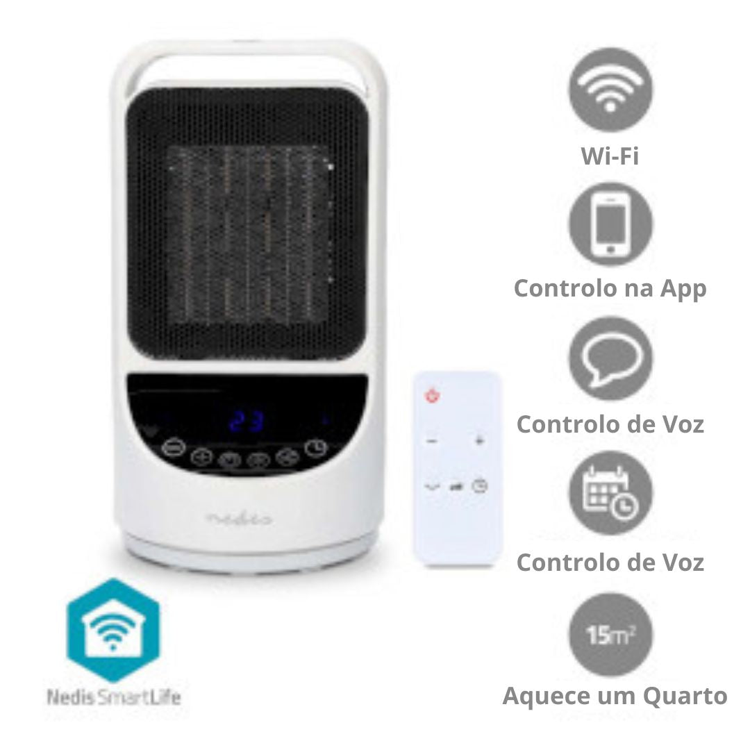 Calentador NEDIS con Smart WiFi Smart Ceramic Fan - HTFA22WTW