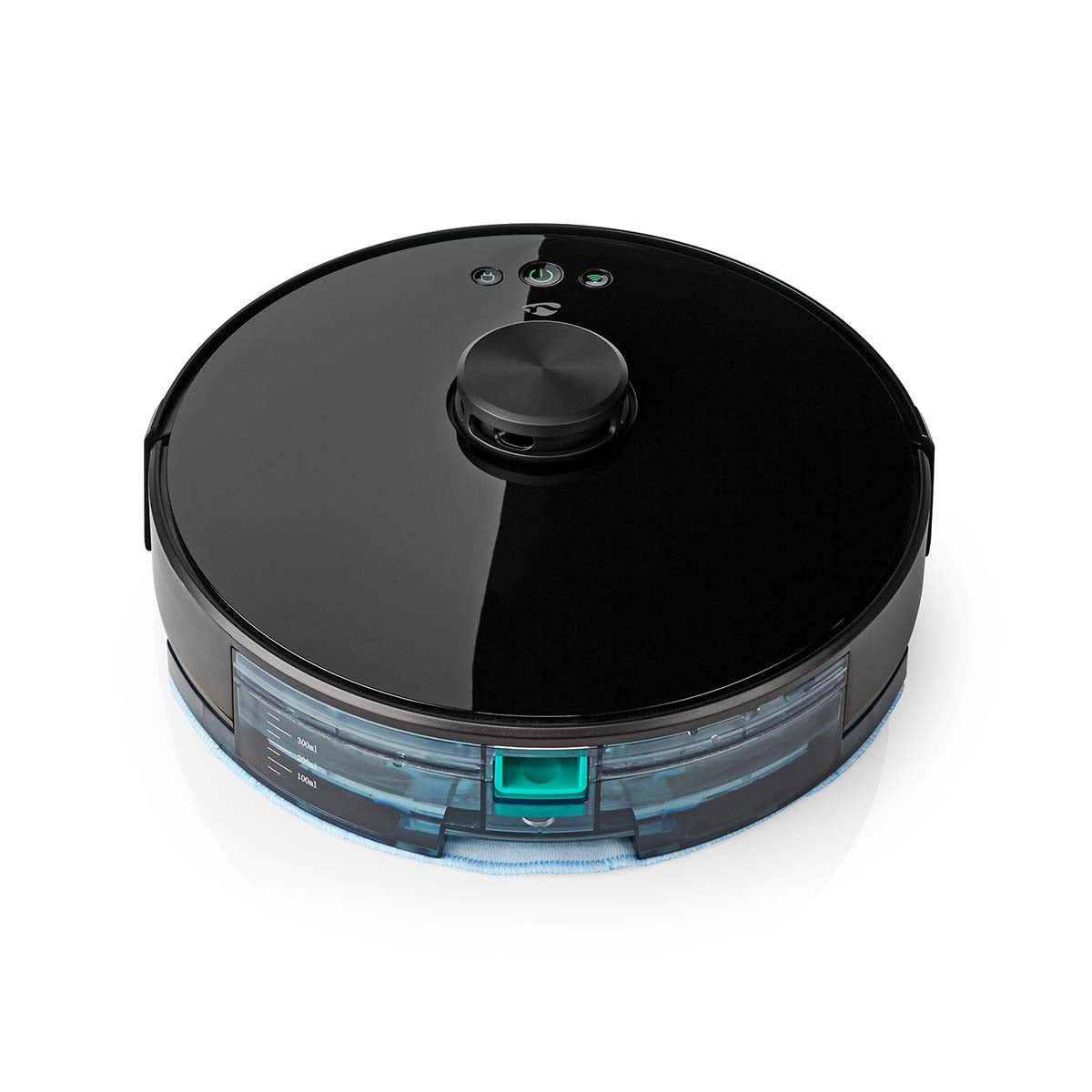 Robô aspirador laser Nedis Wifi Limpador robótico 3-em-1: varrimento, aspiração e esfregamento botões manuais