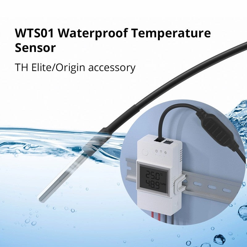 Sonoff WTS01 Sensor de temperatura à prova de água: Compatível com dispositivos Sonoff TH Origin e Elite.