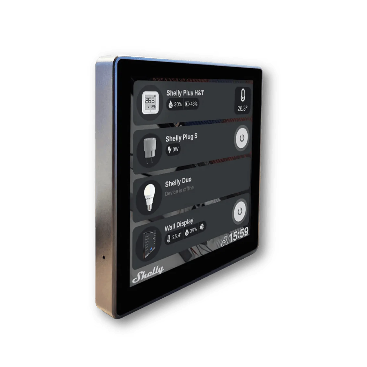 Shelly Wall Display Ecrã multifunções Wifi e Bluetooth: Controlo conveniente de dispositivos.