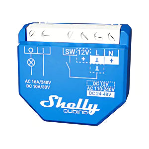 Shelly Qubino Wave 1 Módulo Interruptor Para Automação Z-Wave 1 canal 16 A ( contacto seco) 