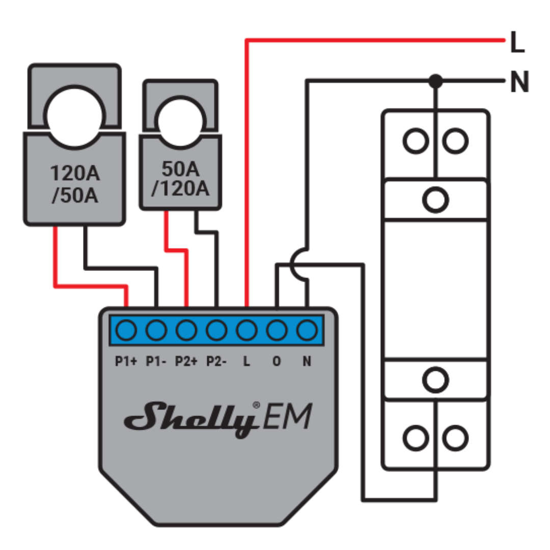 Shelly EM. Medidor de energía inteligente con control de contactor –  Digital Bay Tech