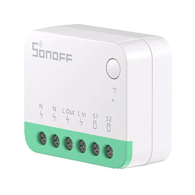 O módulo WiFi SONOFF MINIR4M foi concebido para se integrar de forma inteligente em residências, sendo compatível com assistentes virtuais como Alexa e Google Home para facilitar o controlo por voz.