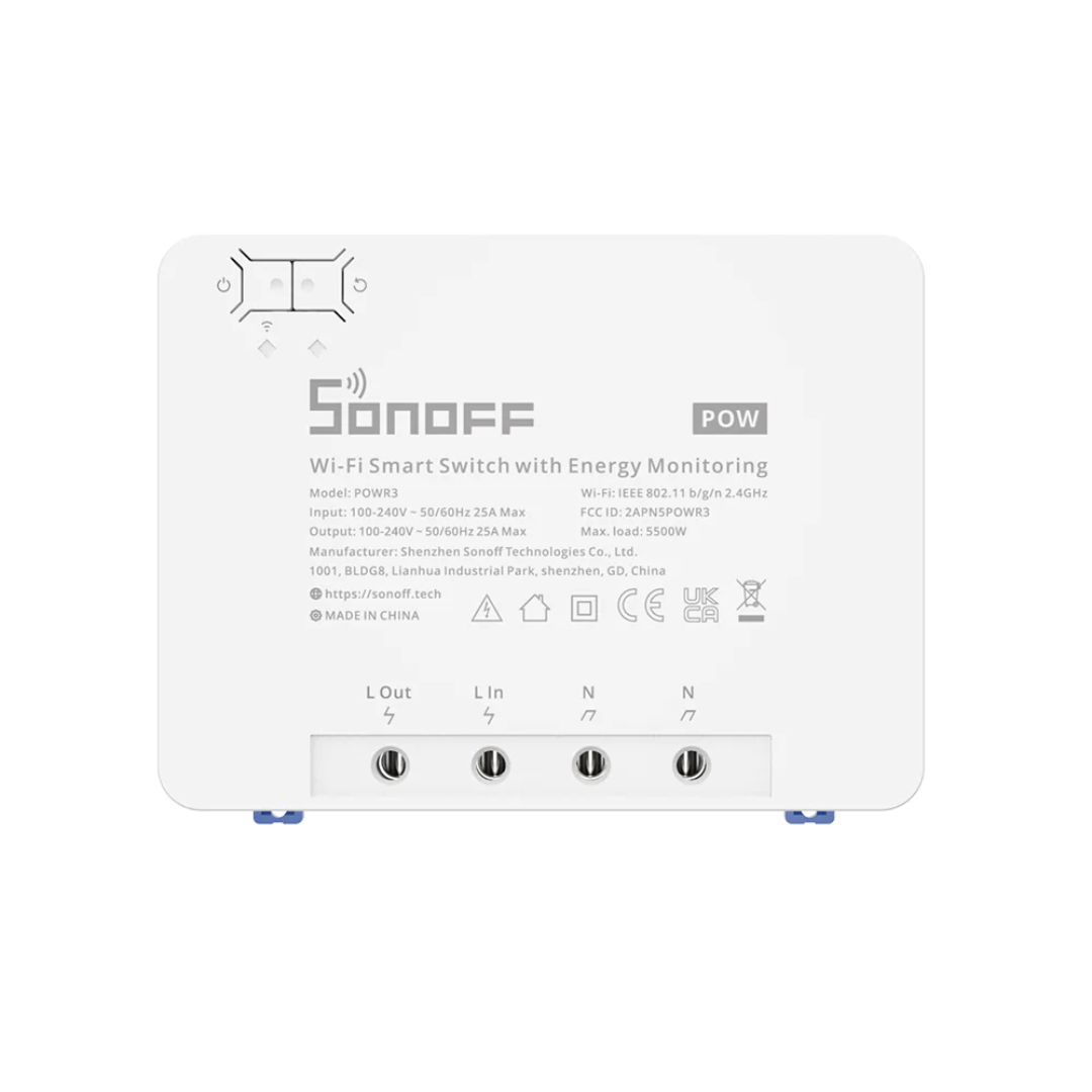 Sonoff Pow R3 - Módulo de Alta potência c/ medição de energia - Smartify - Casa Inteligente - Smart Home - Domotica - Casas Inteligentes