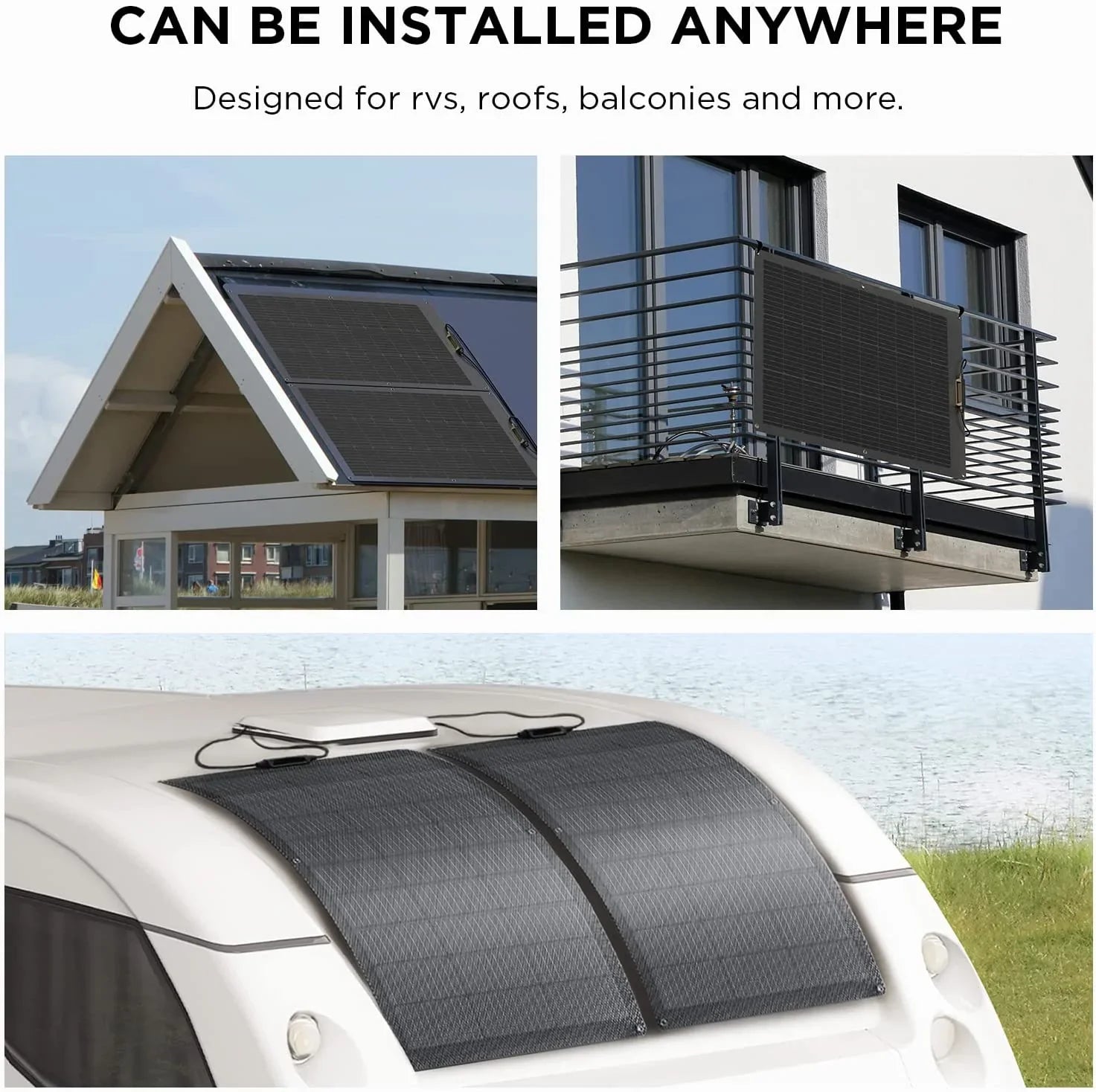 EcoFlow Painel solar flexível 100W: camada protetora impermeável e durável