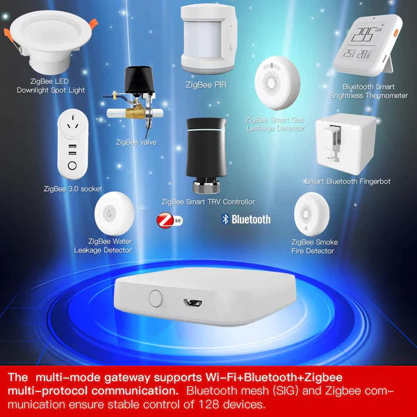 MOES Gateway multi-modo para casa inteligente ZigBee WiFi Bluetooth Mesh Hub